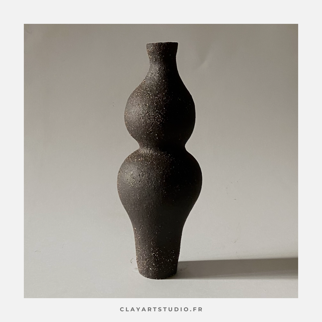 vase céramique noir