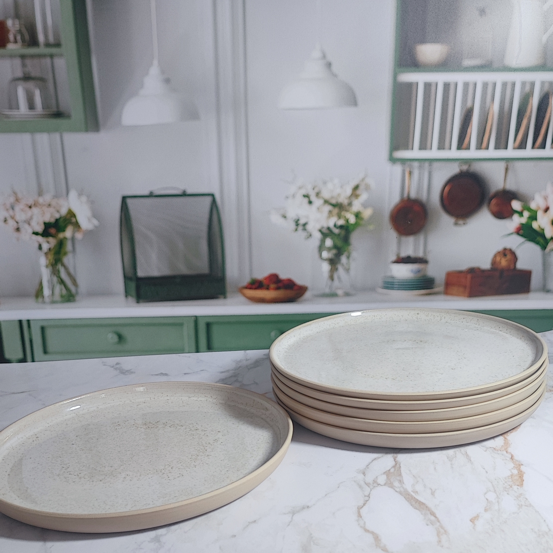 Keeha céramique - Assiette à diner - Blanc Cristallin – Image 4