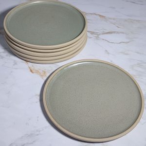 KEEHA CÉRAMIQUE – ASSIETTE À DESSERT – VERT D’EAU