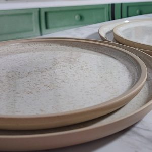 KEEHA CÉRAMIQUE – ASSIETTE À DESSERT  – BLANC CRISTALLIN